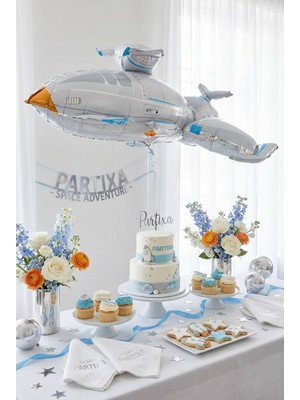 Partixa Büyük Boy Yıldızlar Arası Uzay Aracı Folyo Balon 121 cm