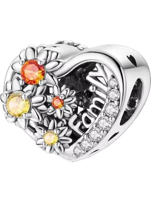 Fubena Sonbahar Renkli Taşlı Family Taşlı Boncuk Charm