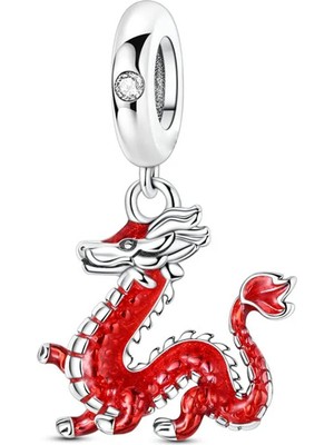 Fubena Kırmızı Çin Ejderhası Sallantılı Charm