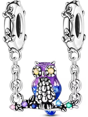 Fubena Sallanan Baykuş Zincir Sallantılı Charm