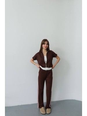 Sidelya Concept Kadın Fermuarlı Taş ve Şerit Detaylı Ikili Takım