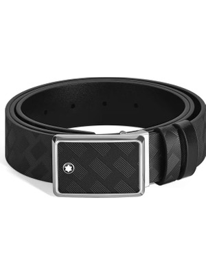 Montblanc Marquetri Desen Tokalı 30 mm Çift Taraflı Deri Kemer 221019