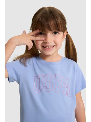 U.S. Polo Assn. Kız Çocuk Bisiklet Yaka Mor Basic Tişört 50325631-VR245