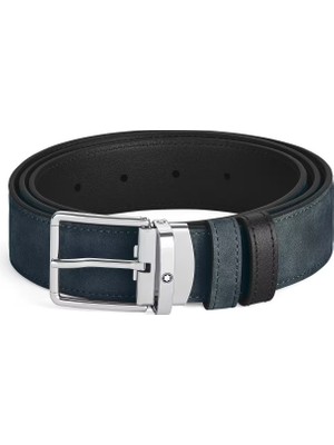 Montblanc Everyday Süet Siyah 35 mm Çift Taraflı Deri Kemer 221007