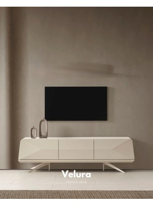 Velura Home & Living Vakko Tv Ünitesi - Krem (Sadece Alt Blok)