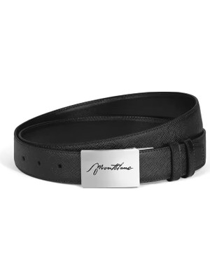 Montblanc Sartorial Deri Plaka Tokalı 30 mm Çift Taraflı Kemer 222227