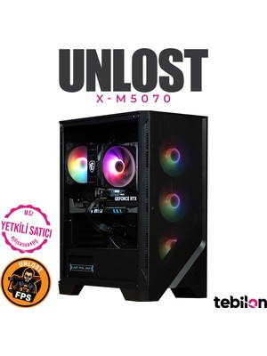 Tebilon UNLOST X-Amd Ryzen 7500X3D-MSI Pro B840M-MSI Rtx 5070 Gamıng Trıo 12GB-16GB-1TB Ssd-Oem Paket