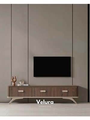 Velura Home & Living Nova Tv Ünitesi - Koyu Ceviz (Sadece Alt Blok)