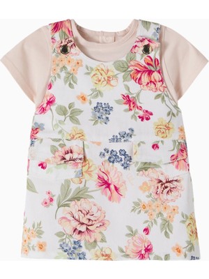 Chloe Chloé Kids Çiçek Desenli Elbise ve Tişört Kız Bebek Takımı