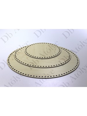 Db Atölye Rattan Örgü Altlık Plakaları Elips 3lü Set - Bambu Sepet Altlığı Elips