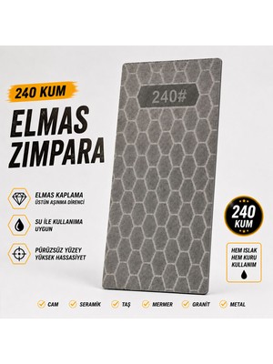 Badem10 Elmas Zımpara Diski 240 Kum P240 Seramik Granit Mermer Taş Yüzey Taşlama ve Düzeltme Aparatı