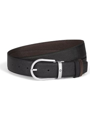 Montblanc Sartorial At Nalı Tokalı Deri 35 mm Çift Taraflı Kemer 222145