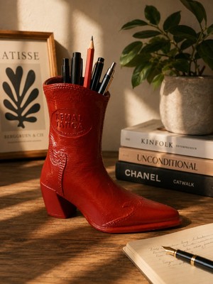 Hureggo Vintage Kemal Tanca Lisanslı Western Çizme Biblosu (11 Cm)
