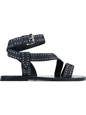 Janet&janet Kadın Suni Deri Siyah Düz Sandalet 1215 J850 Bn Sndlt Y26 Black