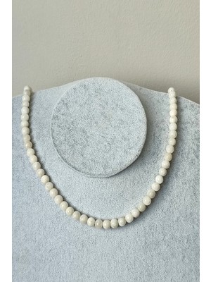 c-bhadu naturel 6 mm Ay Taşı Doğaltaş Kolye