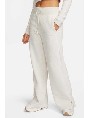 Nike Sportswear Phoenix Plush Hr Pant Wide Kadın Eşofman Altı Krem