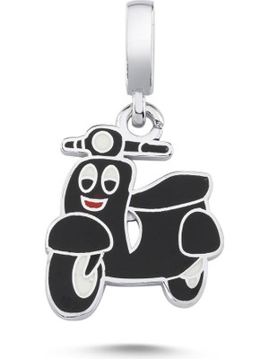 Silverize Vespa Motosiklet Gümüş Kolye Ucu ARB61