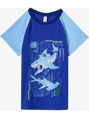Penti Renkli Erkek Çocuk Digital Shark UV Üst