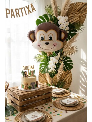 Partixa Safari Maymun Kafa Folyo Balon