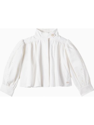 Chloe Chloé Kids Broderie Anglaise Pamuk Ceket Kız Çocuk