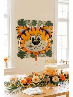 Partixa Safari Kaplan Kafa Folyo Balon