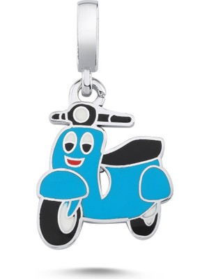Silverize Vespa Motosiklet Gümüş Kolye Ucu ARB58