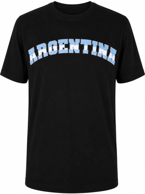 Trender Argentına Baskılı Siyah Erkek T-Shirt 26YSÖ8000006