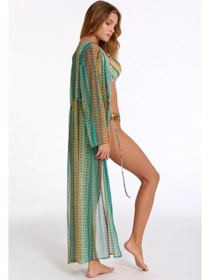 Marsilyan Argento 2106-3018 Kadın Önü Açık Uzun Kaftan