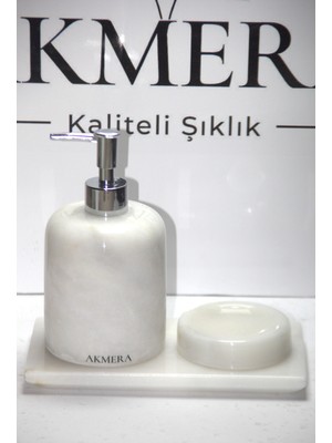UltraMint Elegant Mermer Banyo Seti, Şık ve Kullanışlı Çiftli Tasarım