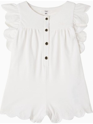 Chloe Chloé Kids Fırfırlı Pamuk Tulum Kız Bebek