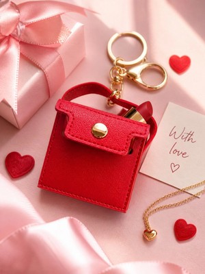 Marsilyan Kırmızı Mini Çanta Charm Anahtarlık | Çanta Aksesuarı & Ipod Tarzı Mini Cüzdan Charm
