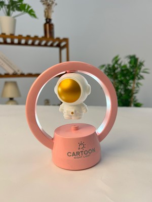Favora Masa Üstü Astronot Çocuk Lambası Pembe
