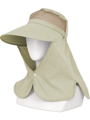 Ense Korumalı Outdoor Şapka - Fileli - Bej - Savex