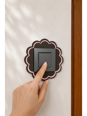 Icon Layer Flower Dekoratif Priz Anahtar Çerçevesi