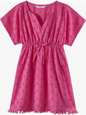 Penti Koyu Pembe Kız Çocuk Brode Kaftan