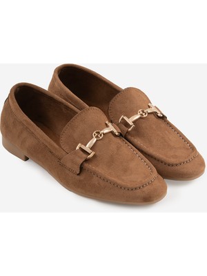 Shoemark Rodas  Taba  Suni Süet  Deri Kadın  Makosen