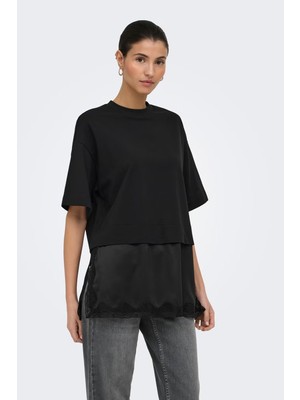 Only Onlmexa Pamuklu Regular Fit Dantel Detaylı T Shirt Bayan T Shirt 15382176