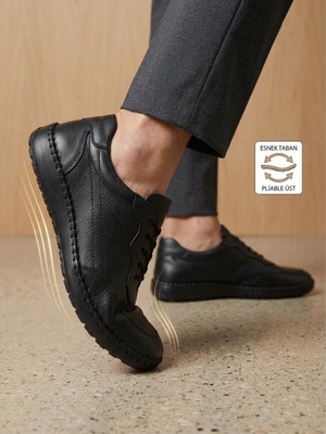 Komcero 3498 Erkek Hakiki Deri Dikişli Comfort Atom Casual Ayakkabı