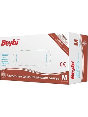 Beybi Pudrasız Lateks Muayene Eldiveni M