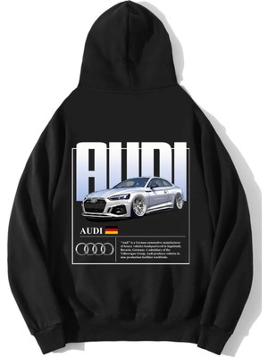 Brz Collection Unisex Oversize Rs5 Audı Rs5 Hoodie Siyah