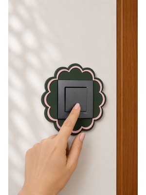 Icon Layer Flower Dekoratif Priz Anahtar Çerçevesi