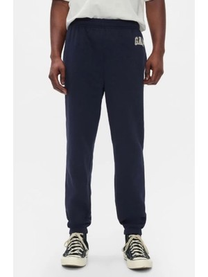Gap V-Herıtage 500382 Logo Logo Fleece Jogger Fransız Havlu Kumaş Erkek Eşofman Altı Lacivert