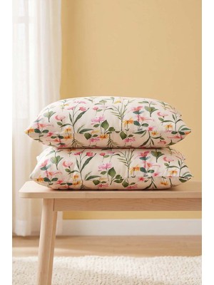 Botanical 2'li Yastık Kılıfı 50x70 cm Çok Renkli Çiçek Deseni ile Ferah Bir Dokunuş