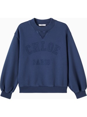 Chloe Chloé Kids Logolu Pamuk Polar Kız Çocuk Sweatshirt