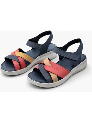 Patron Shoes Kadın Ortopedik Cırt Cırtlı Günlük Rahat Tabanlı Konfor Sandalet