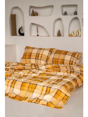 Kışlık Pazen Tek Kişilik Nevresim Takımı Yellow Beige