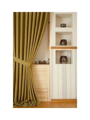 Vivense Fon Perde Keten Kivi Yeşili 1-2,5 Pile 100X260