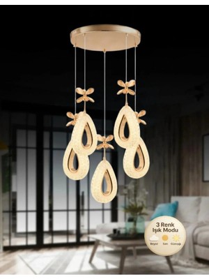 Akgül Lalin Gold 5li Avize