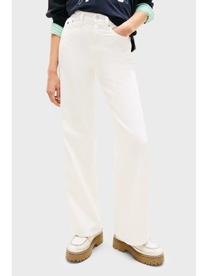 Tommy Jeans Pamuklu Wide Leg Fit Yüksek Bel Jeans Bayan Kot Pantolon DW0DW22648 1d0
