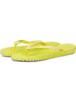 Ilse Jacobsen Lime CHEERFUL01 - Sarı Simli Parmak Arası Terlik